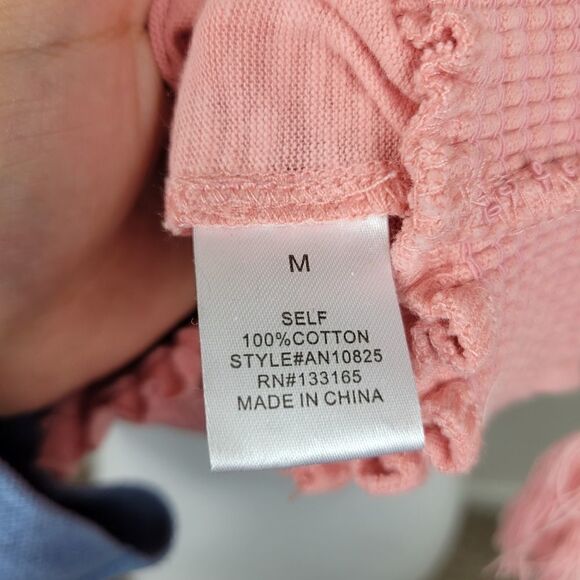 NWT Altar'd State Off-Shoulder Top. Peach Pink M#022 - Picture 12 of 14